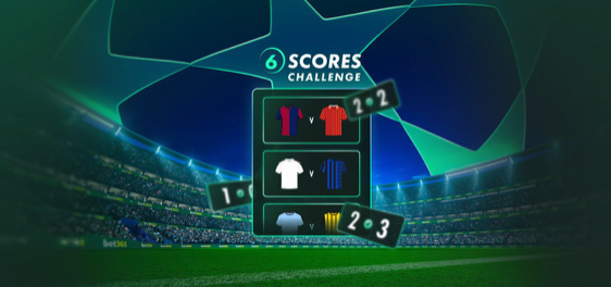 bet365 6 Scores Challenge - Chance To Win £250,000 On The Champions League!